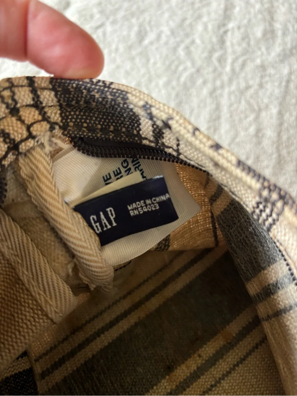 Jute and Cotton Cosmetic Bag